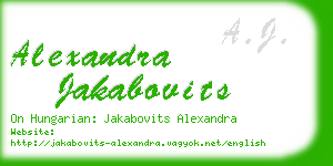 alexandra jakabovits business card